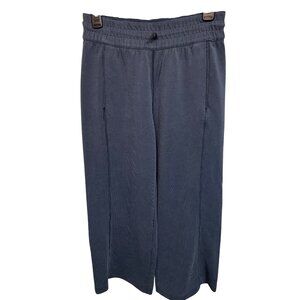 Lululemon Ribbed Softstreme Knit Wide-Leg Cropped Pants With Adjustable Waist &